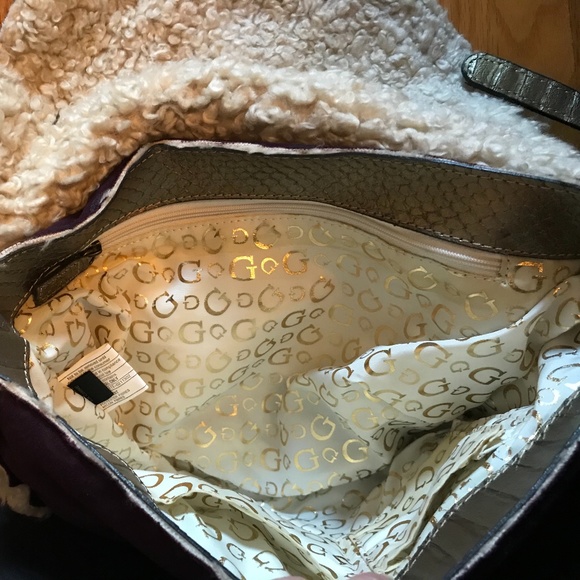 Guess Royal Purple Purse - long adjustable strap - Picture 6 of 8